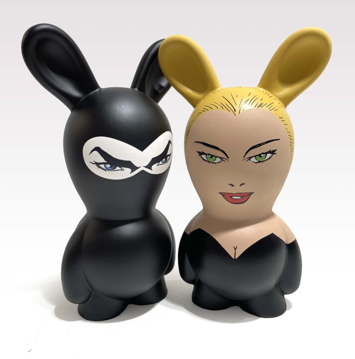 Osvaldo - The diabolical couple 雕塑, 14.6x17.3 in