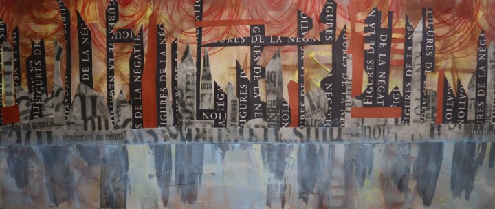 Collages titled "Figure de la négati…" by Bent, Original Artwork, Collages