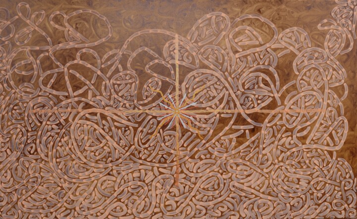 Peinture intitulée "Sol humano" par Matt Denegrevaught, Œuvre d'art originale, Huile Monté sur Châssis en bois