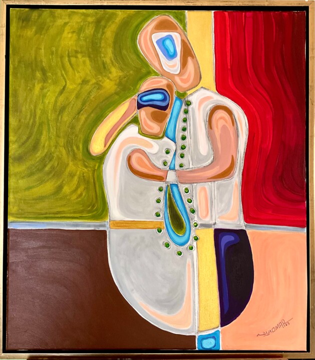 Painting titled "Deep feeling" by Omar Yousef Alrashed, Original Artwork, Acrylic