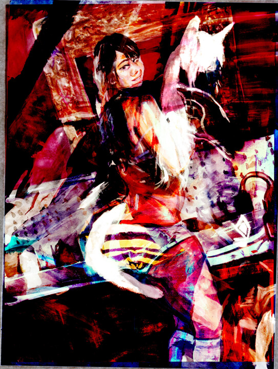 Japanese Furry 2 绘画, 21.7x15.4 in