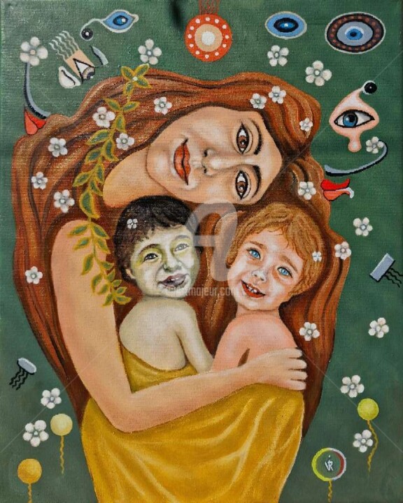 Schilderij getiteld "Dream" door Krisline, Origineel Kunstwerk, Olie