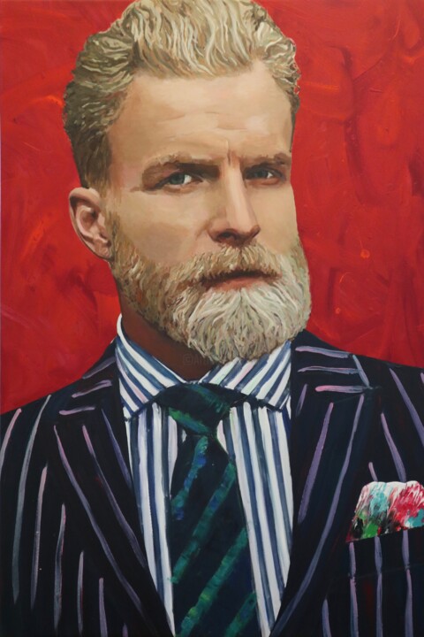 " Gentleman " 绘画, 47.2x31.5 in