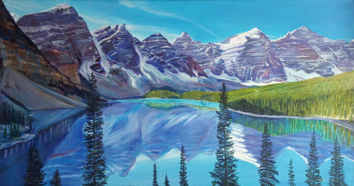Peinture intitulée "The most beautiful…" par Tanya Dolya, Œuvre d'art originale, Huile Monté sur Châssis en bois