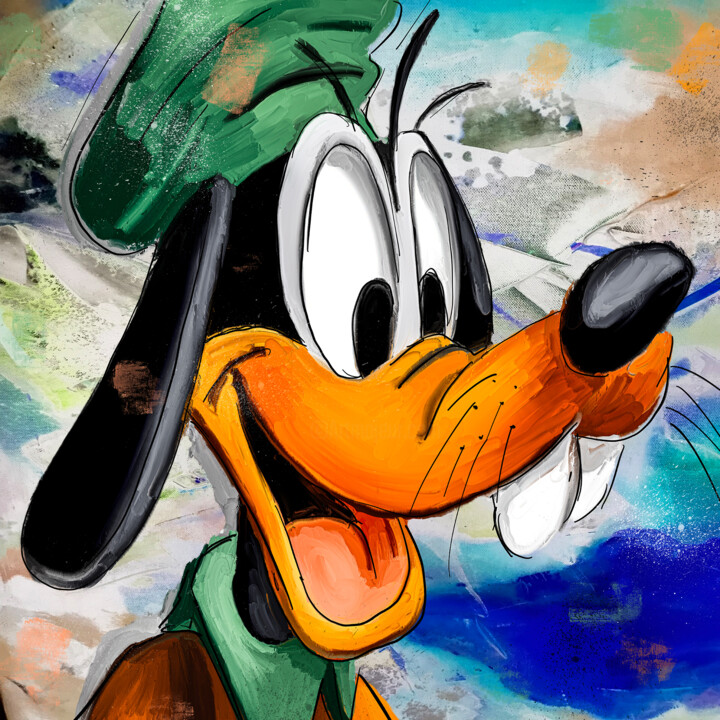 Goofy 绘画, 39.4x39.4 in