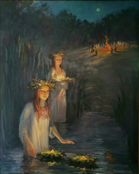 "Иван купало" 绘画, 59.1x47.2 in