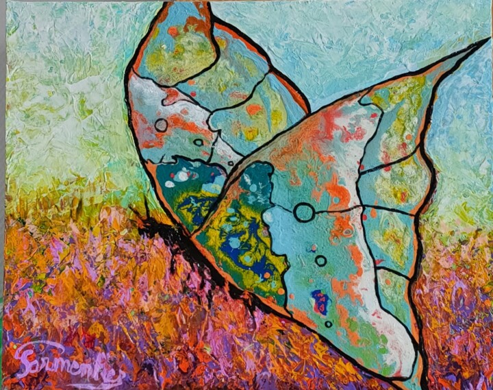 PAPILLON 绘画, 15.8x19.7 in