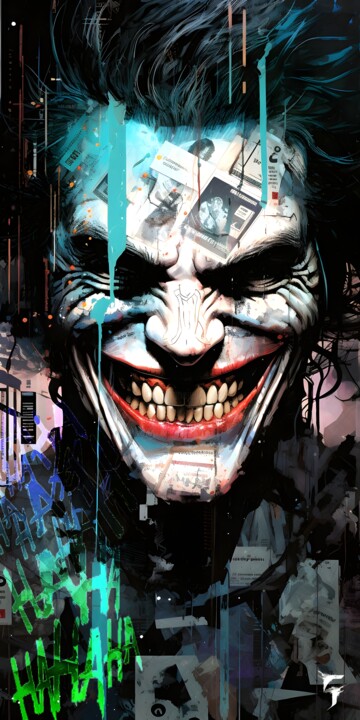 Joker Vibrant : L'Éclat du Chaos 数字艺术, 47.2x23.6 in