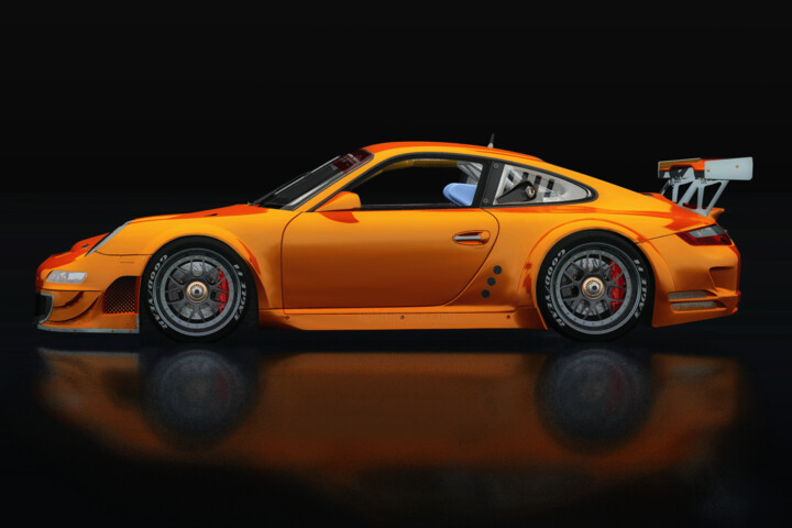 Porsche 997 GT3 RS Lateral View 数字艺术