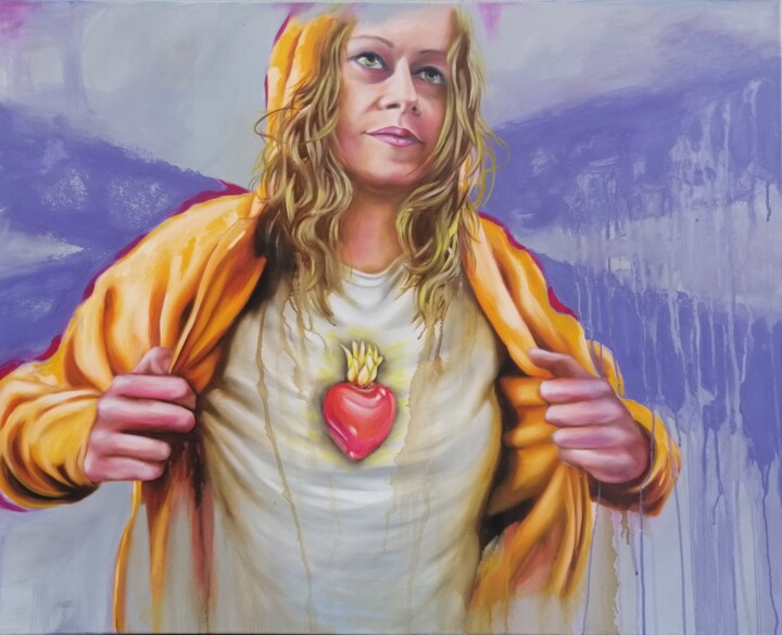 Painting titled "SACRO E PROFANO" by Simona Rovesti, Original Artwork, Oil