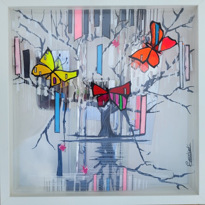 Les papillons 🦋 Painting, 13x13 in