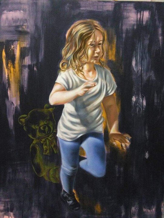 Painting titled "SOLE" by Simona Rovesti, Original Artwork, Acrylic