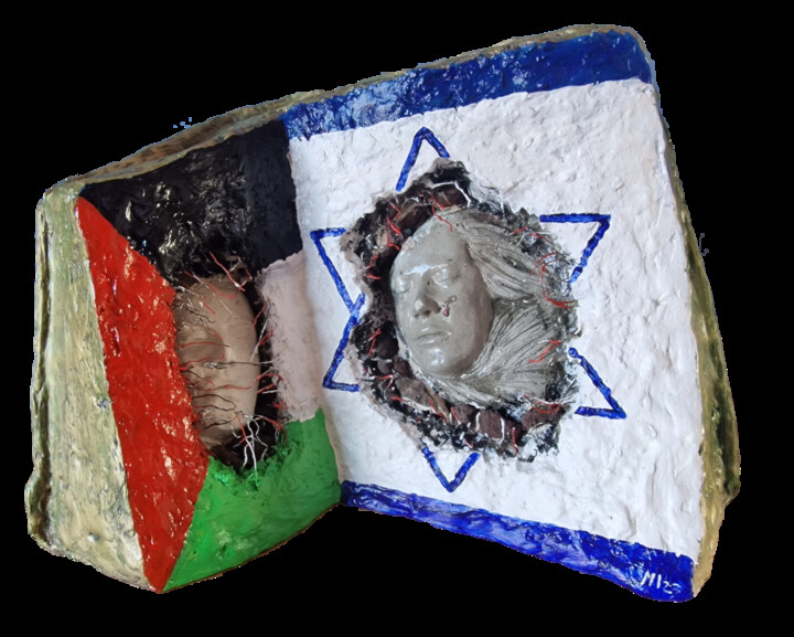 CONFLITTO ISRAELO-PALESTINESE 雕塑, 14.6x21.7 in