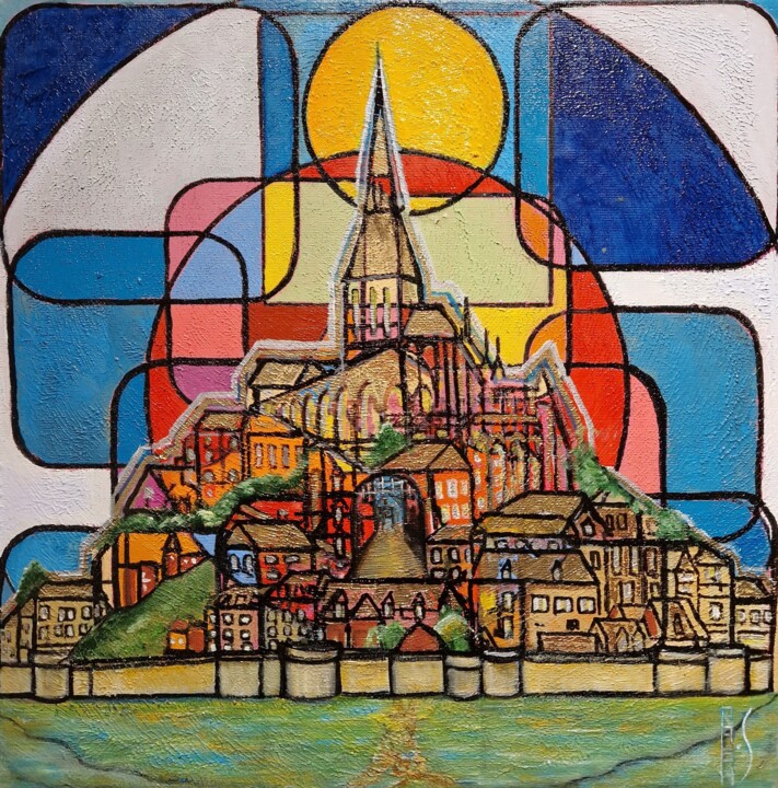 Peinture intitulée "Paysage normand" par Ralph.S, Œuvre d'art originale, Huile
