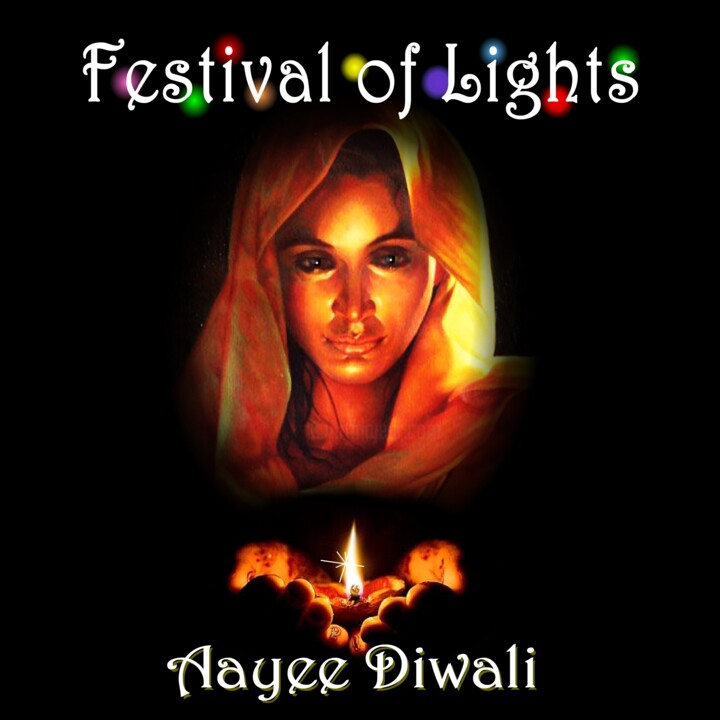 Arts numériques intitulée "Festival of Lights" par Shamim Shaikh, Œuvre d'art originale, Peinture numérique