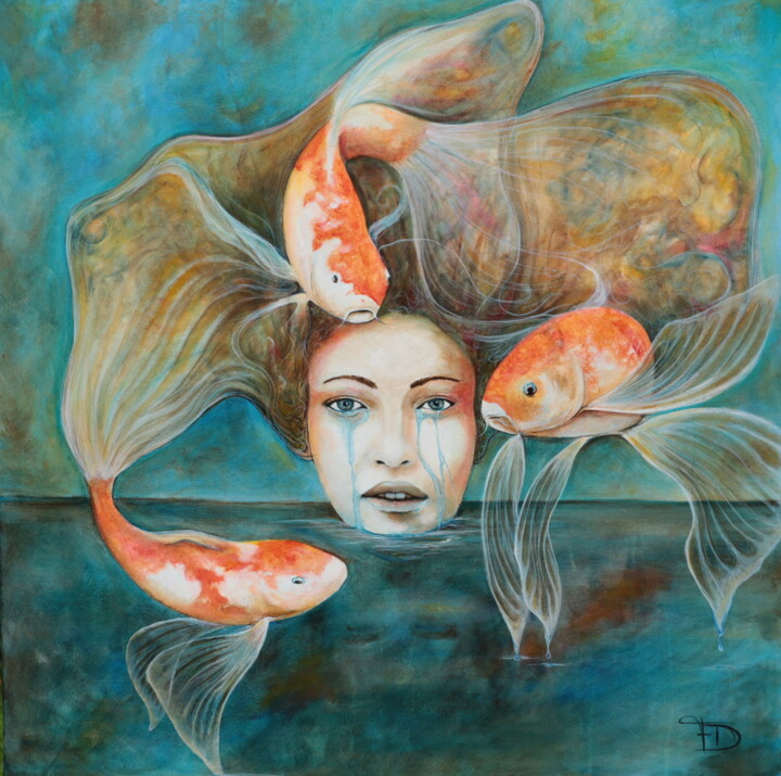 Vague à l'âme 绘画, 31.5x31.5 in