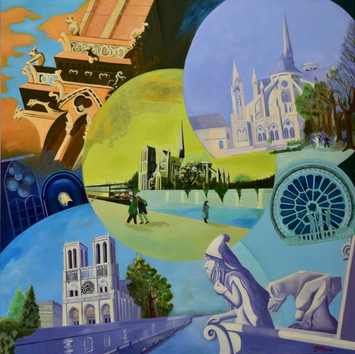Le juif errant Ahasver 绘画, 39.4x39.4 in