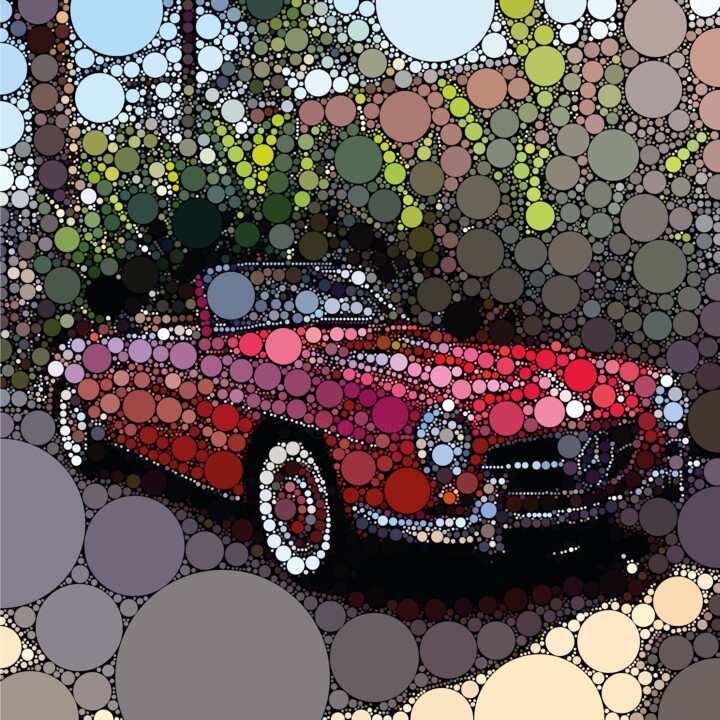 Brazilian noon 绘画, 31.5x31.5 in