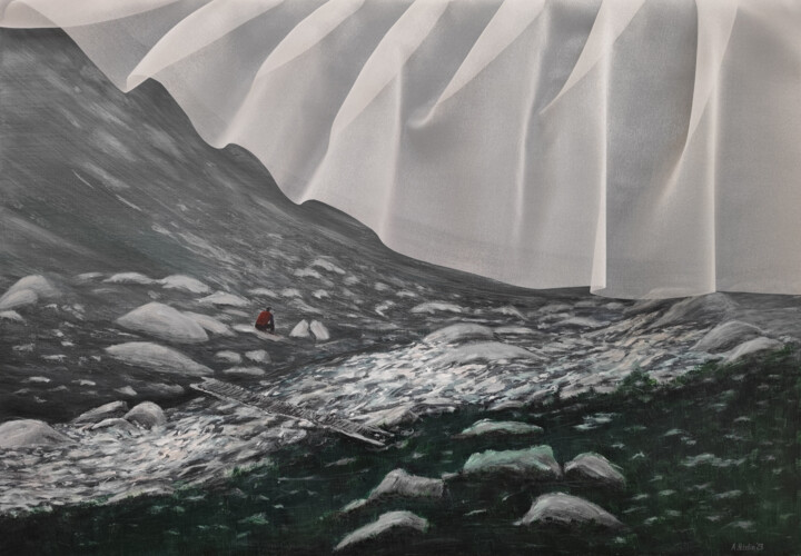 Is there nothing behind? 绘画, 27.6x39.4 in