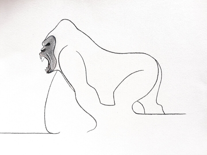 Gorilla Berengei 图画, 14.2x18.9 in