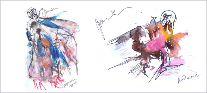 Digital Arts titled "любовь зла - торгов…" by Dima Dima Vil Ms Wilms (Rok Zivopisec Rock Painter), Original Artwork, Waterco…