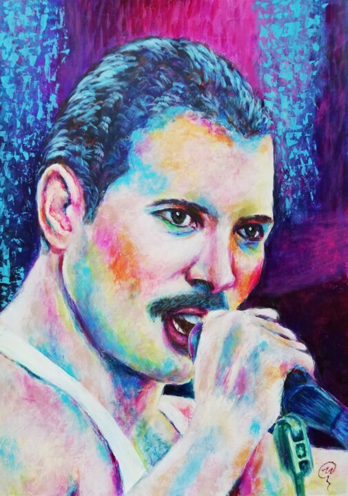 "Freddie Mercury - T…" başlıklı Tablo Iryna Fedarava tarafından, Orijinal sanat, Akrilik