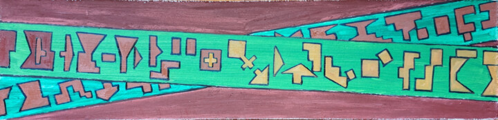 Painting titled "Simple Sequence 2" by Gerald Shepherd F.F.P.S., Original Artwork, Oil