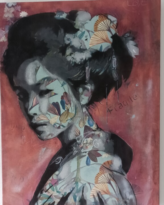 China Girl 绘画, 33.5x25.6 in