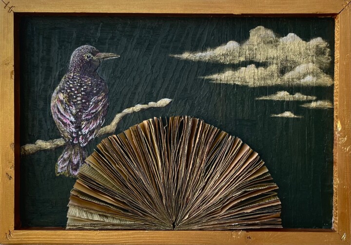 Peinture intitulée "Painting on wooden…" par Tetiana Sanzharovska, Œuvre d'art originale, Acrylique