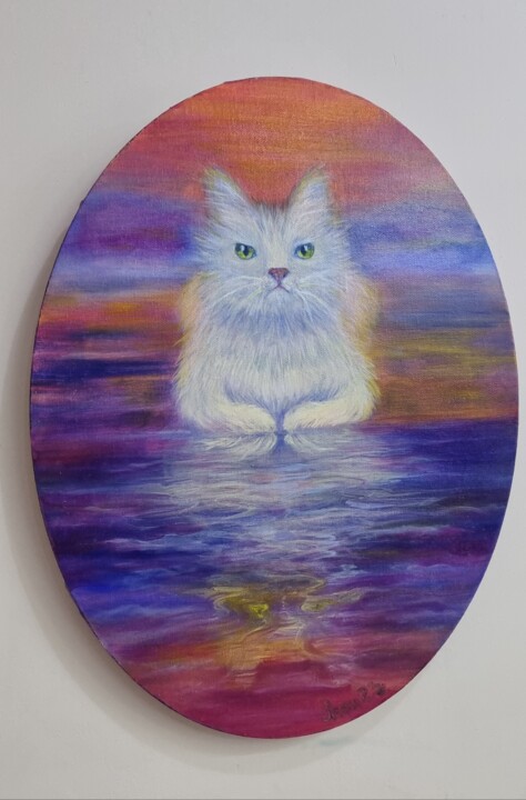 Peinture intitulée "Sunset" par Svetlana Leont Eva, Œuvre d'art originale, Huile