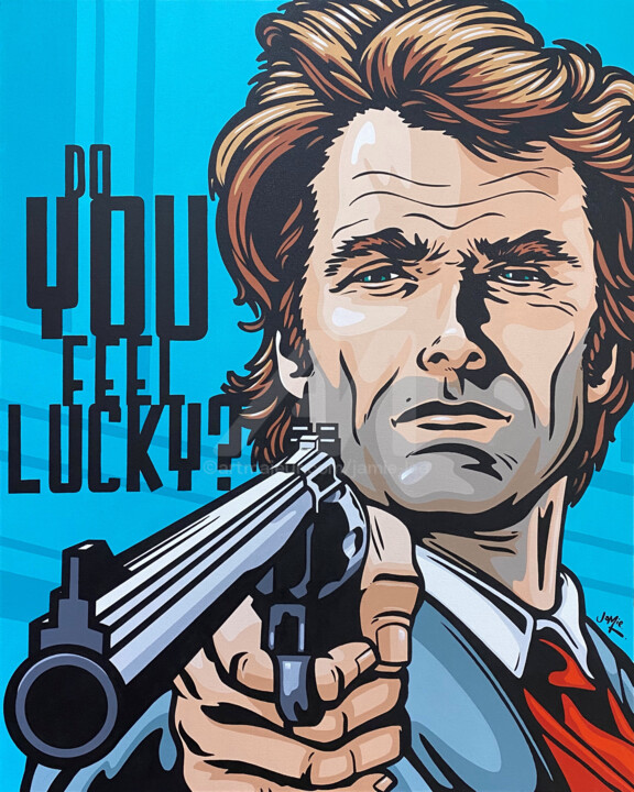 Dirty Harry - Do You Feel Lucky 绘画, 39.4x31.5 in