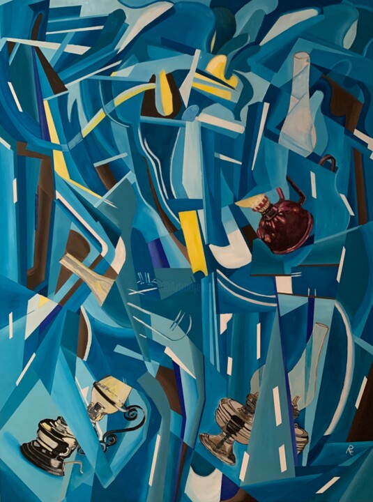 LIVING IN THE PAST 绘画, 31.5x23.6 in