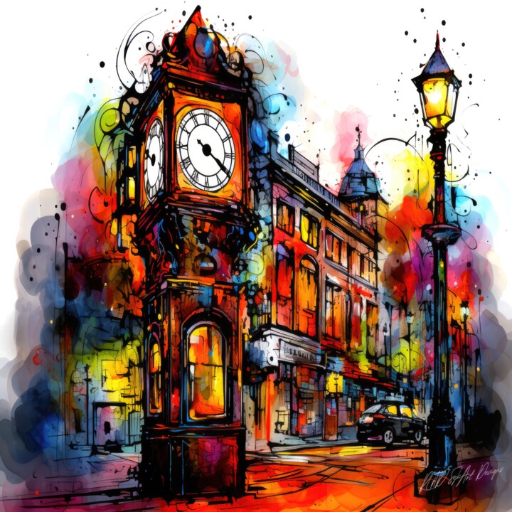 Gastown Steam Clock - Vancouver BC Downtown 数字艺术