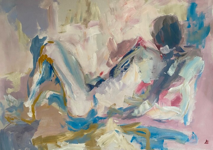 Figur in rosa 绘画, 27.6x39.4 in