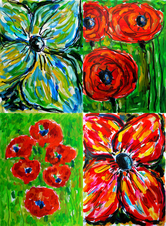 Flowers are true 绘画, 23.6x16.5 in