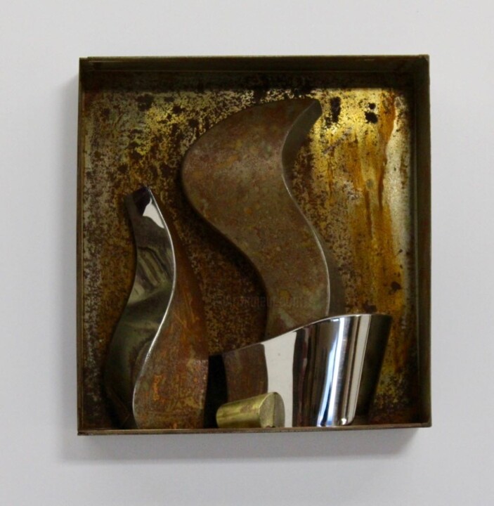 Sculpture titled "sculpt box" by Tweak Art, Original Artwork, Metals