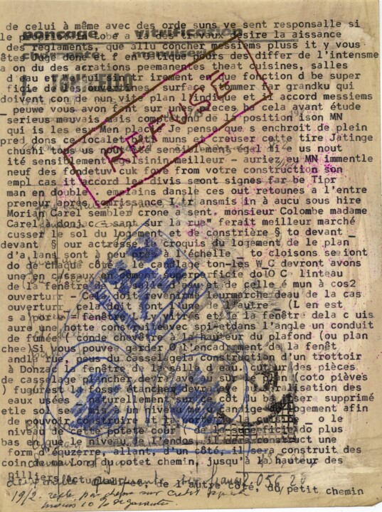 Gravures & estampes intitulée "Pigeonnier à conser…" par Xavier Debeerst, Œuvre d'art originale, Monotype