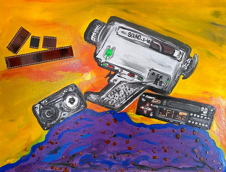 "Technology Wave" 绘画, 19.7x25.6 in