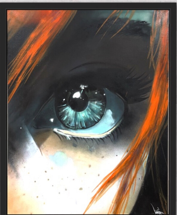 绘画 标题为“All eyes on me” 由Ynoxe, 原创艺术品, 喷漆