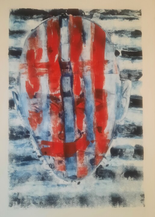 Painting titled "Abstraction J" by Michel Des Mazots, Original Artwork, Acrylic