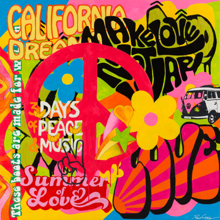 California Dreamin', Pop Art 绘画, 36x36 in