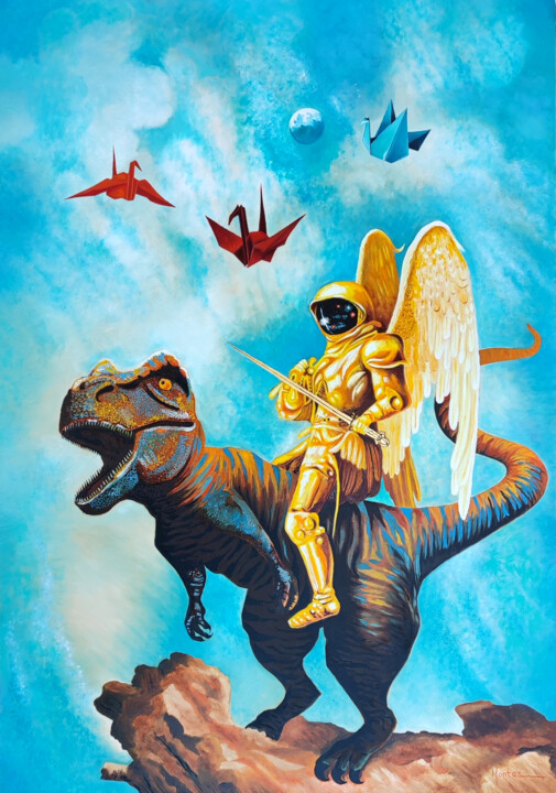 Cabalgando galaxias 绘画, 31.5x22.1 in