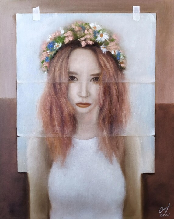 Алина из картины 绘画, 19.7x15.8 in