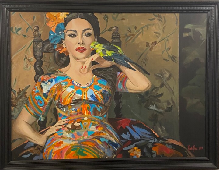 The bird of Monica 绘画, 35.4x48.4 in