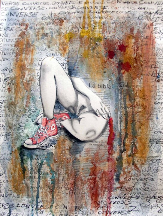 Converses 绘画, 18.1x15 in