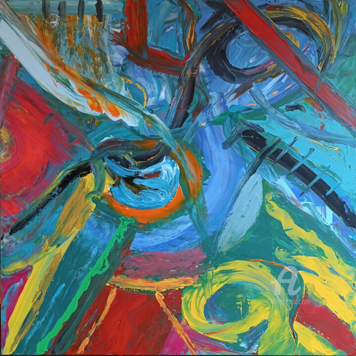 Painting titled "The Phoenix" by Ravie, Original Artwork, Acrylic