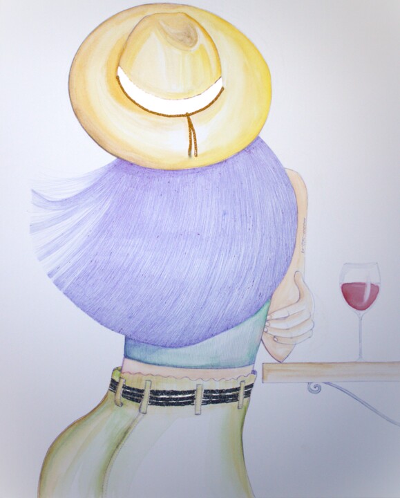 Verre de vin 图画, 39.4x31.9 in