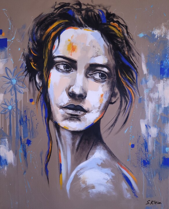Peinture intitulée "Cécile" par Sébastien Klein, Œuvre d'art originale, Acrylique Monté sur Châssis en bois