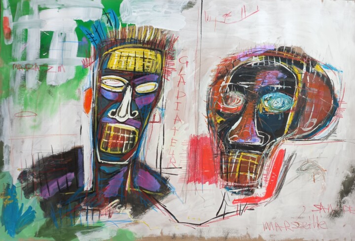 Painting titled "" passé dans la mai…" by Sam Keusseyan, Original Artwork, Acrylic