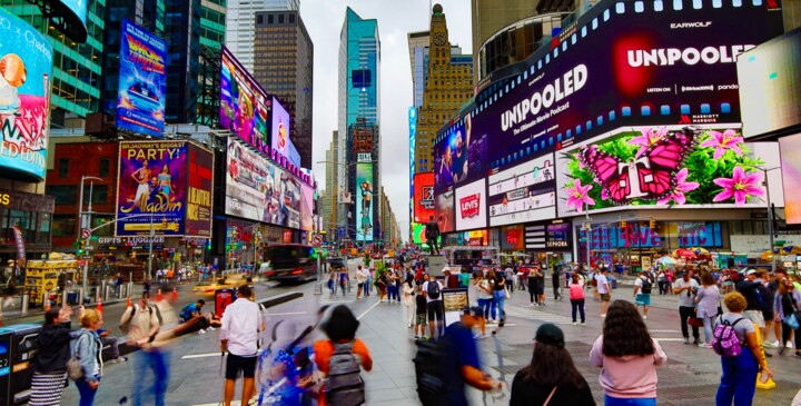 Φωτογραφία με τίτλο "Time square Party" από Philippe Combis (PhilIppe CBS), Αυθεντικά έργα τέχνης, Ψηφιακή φωτογραφία